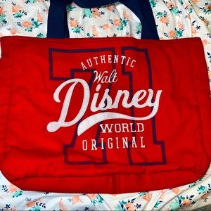 Unique Walt Disney world red tote bag